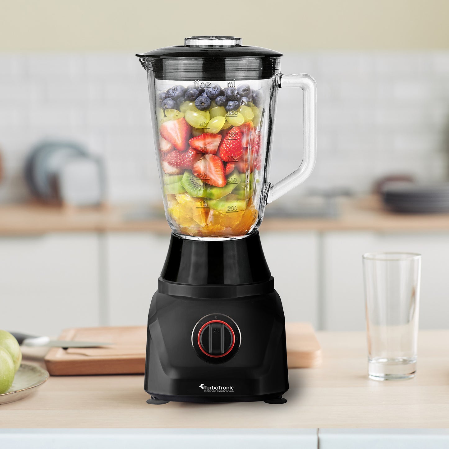 TurboTronic FP900 foodprocessor - 8-i-1 - 3 liter - sort