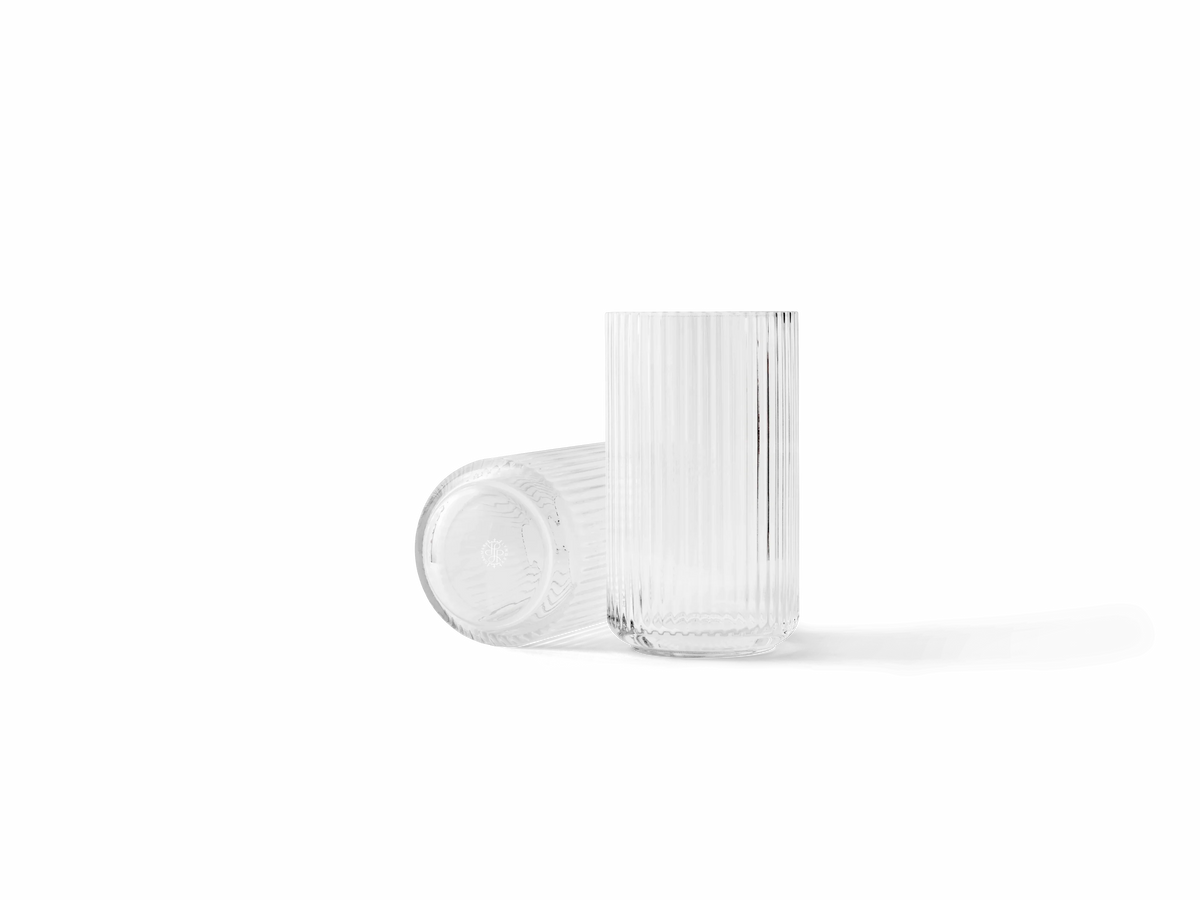 Lyngby vase, klar, glas, 25 cm
