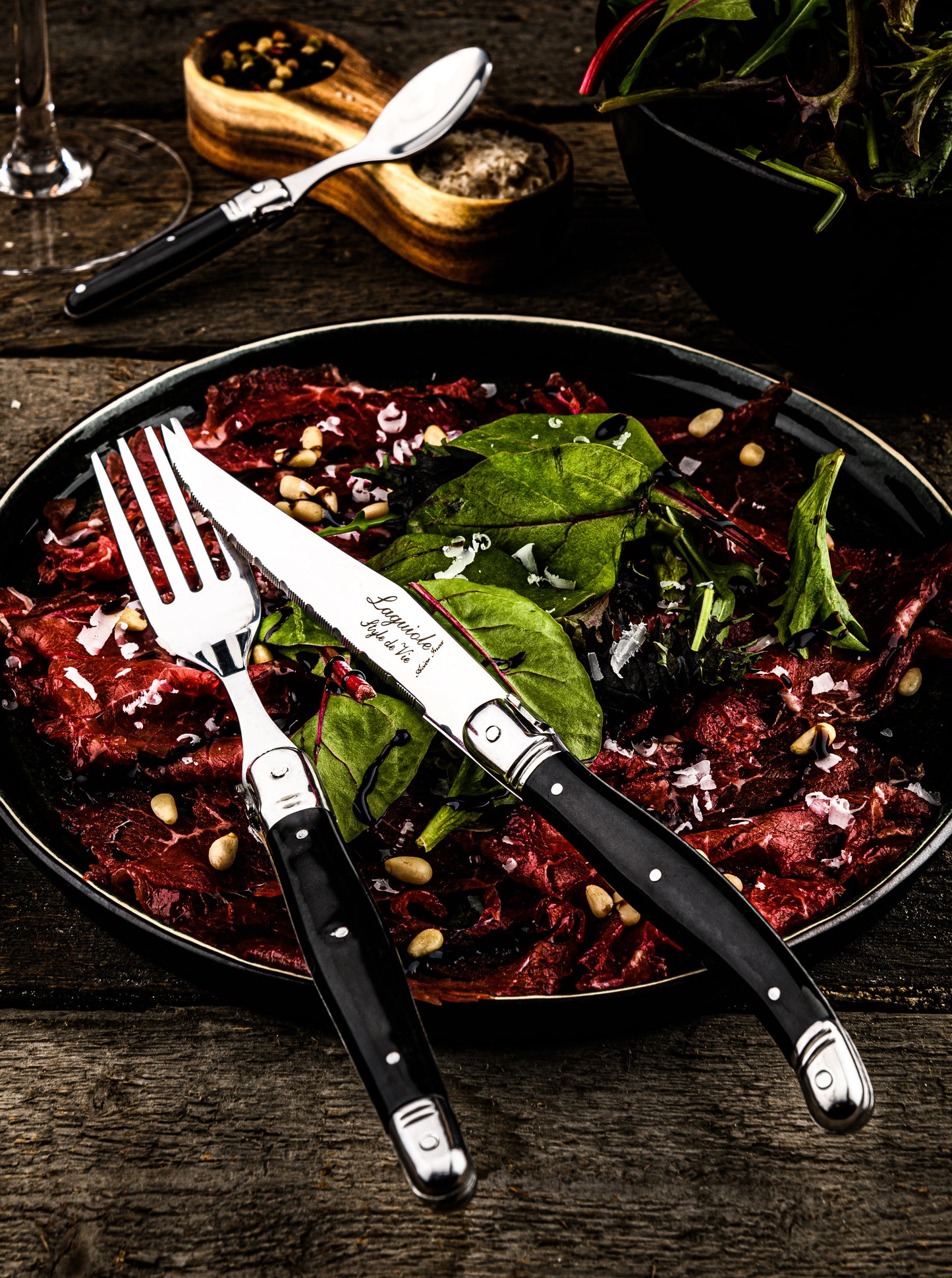 Steakknive - Premium - 6 stk - Sort