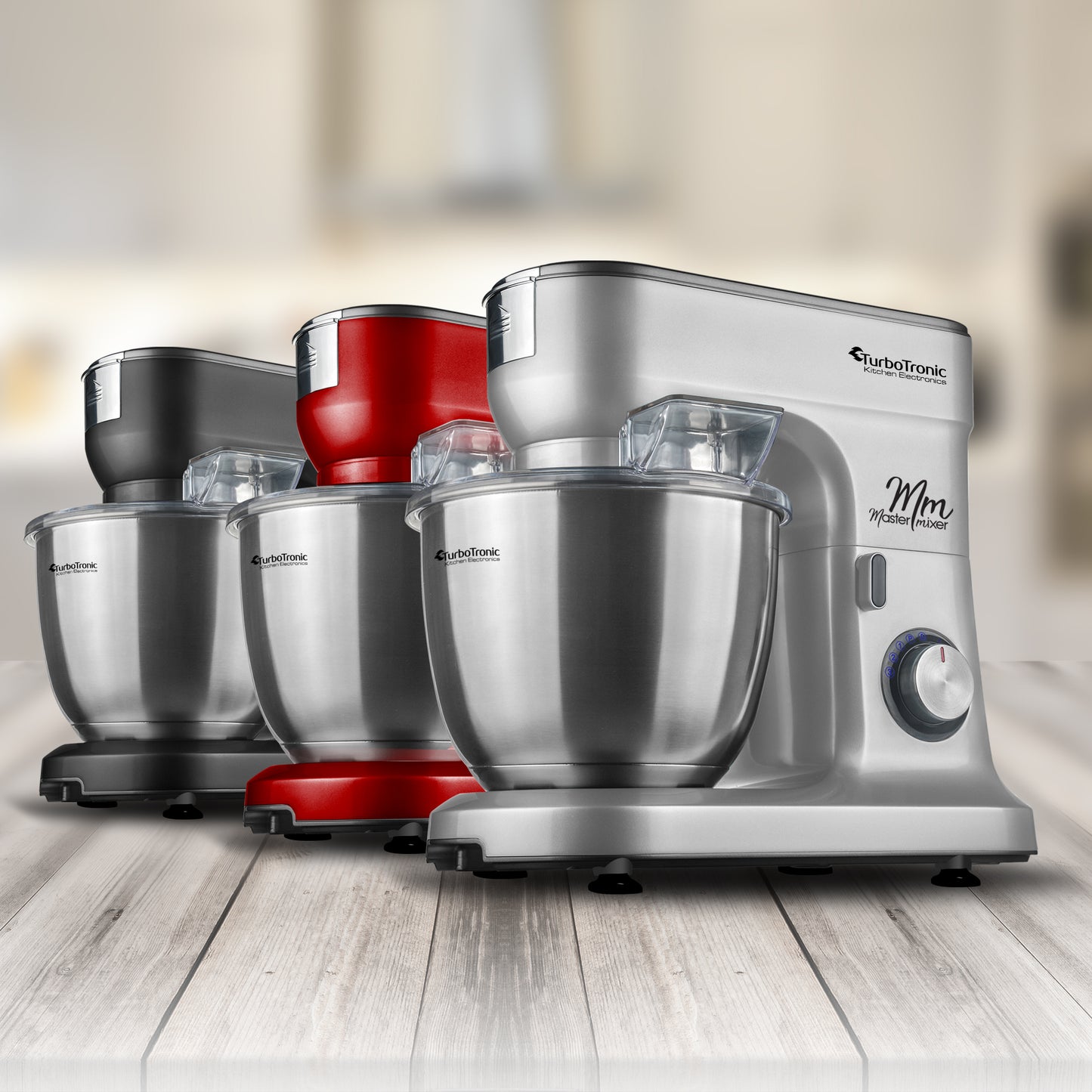 TurboTronic TT-015 Røremaskine - 6.5 Liter - Silver