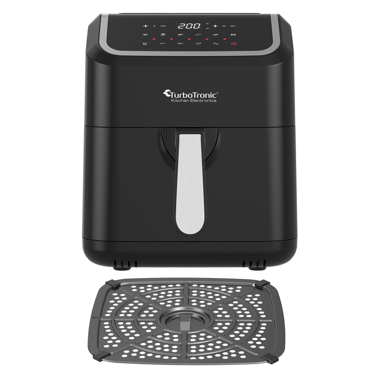 TurboTronic AF12 Digital Airfryer XL - Hot air fryer - 5 Liter - Sort