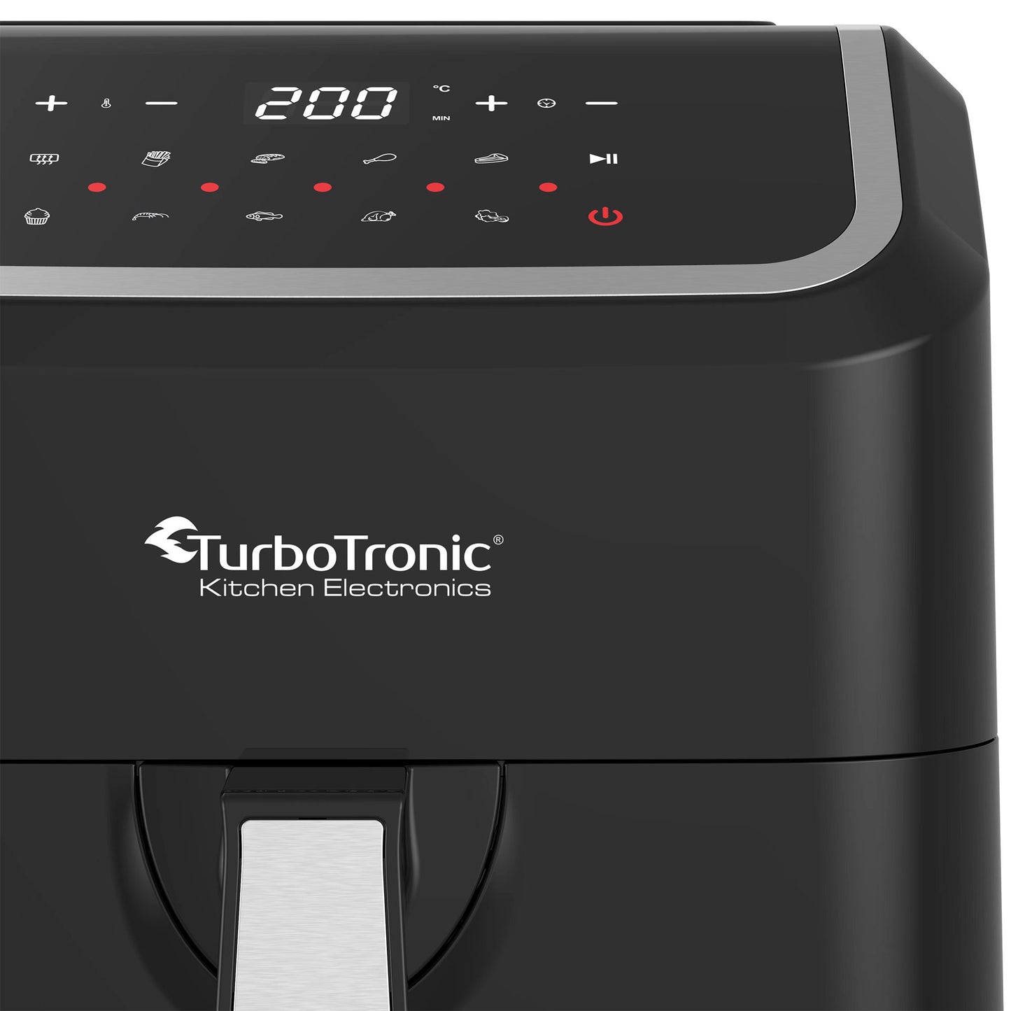 TurboTronic AF12 Digital Airfryer XL - Hot air fryer - 5 Liter - Sort