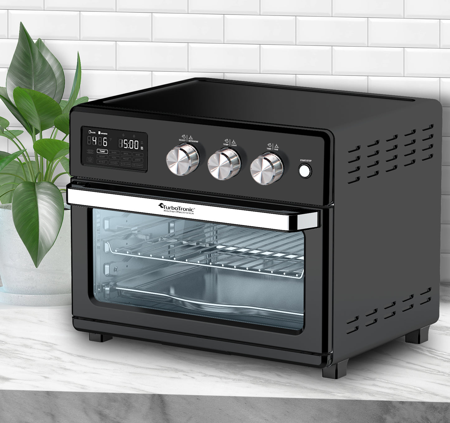TurboTronic AF32DRD Airfryer XXL og Ovn - Hot air fryer - 32 Liter - Sort