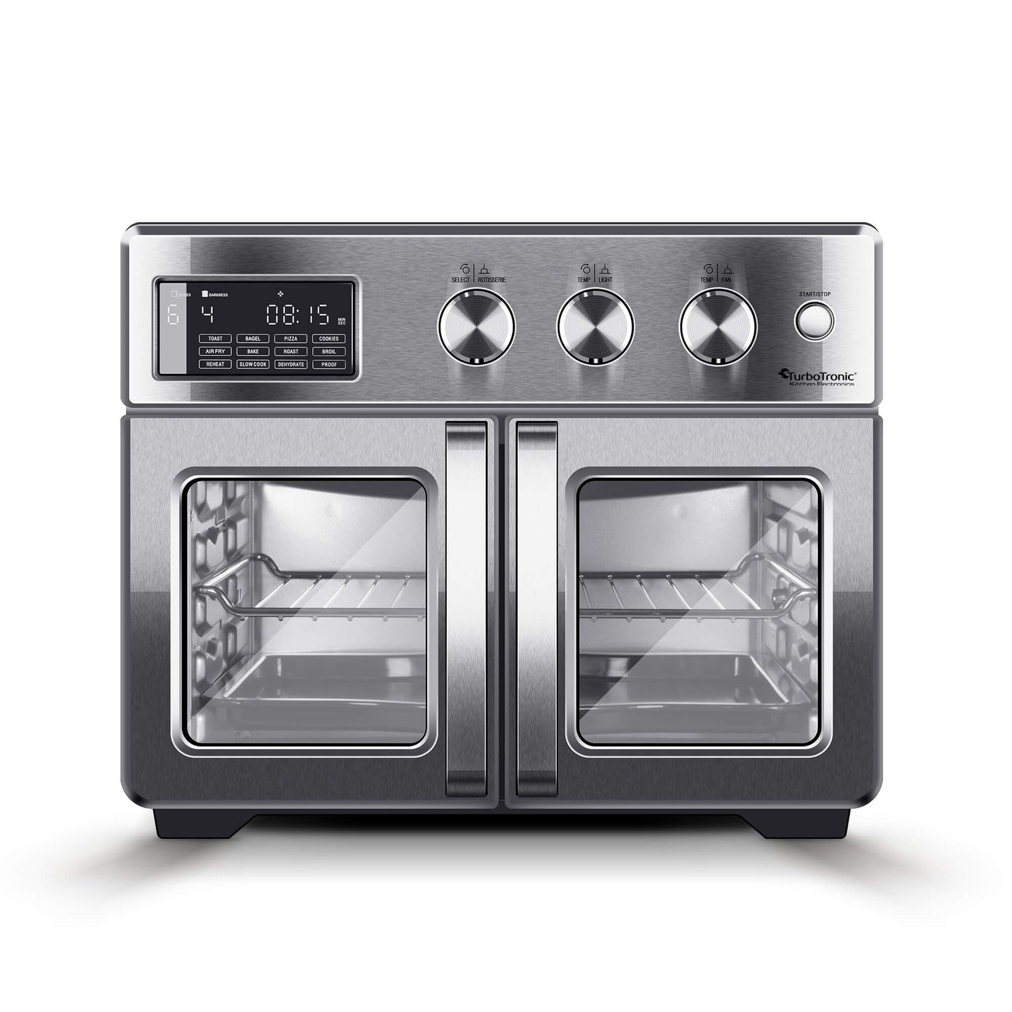 TurboTronic AFD32 Airfryer XXL og ovn - dobbeltdør - 32 Liter - Rustfrit stål