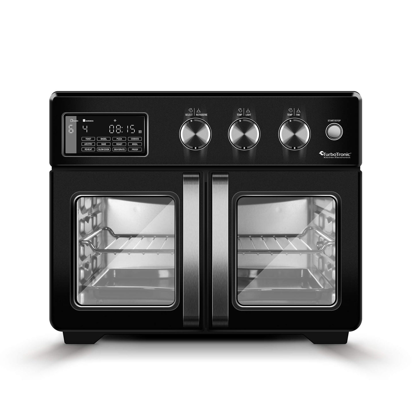 TurboTronic AFD32 Airfryer XXL og ovn - Dobbeldør- 32 Liter - Sort