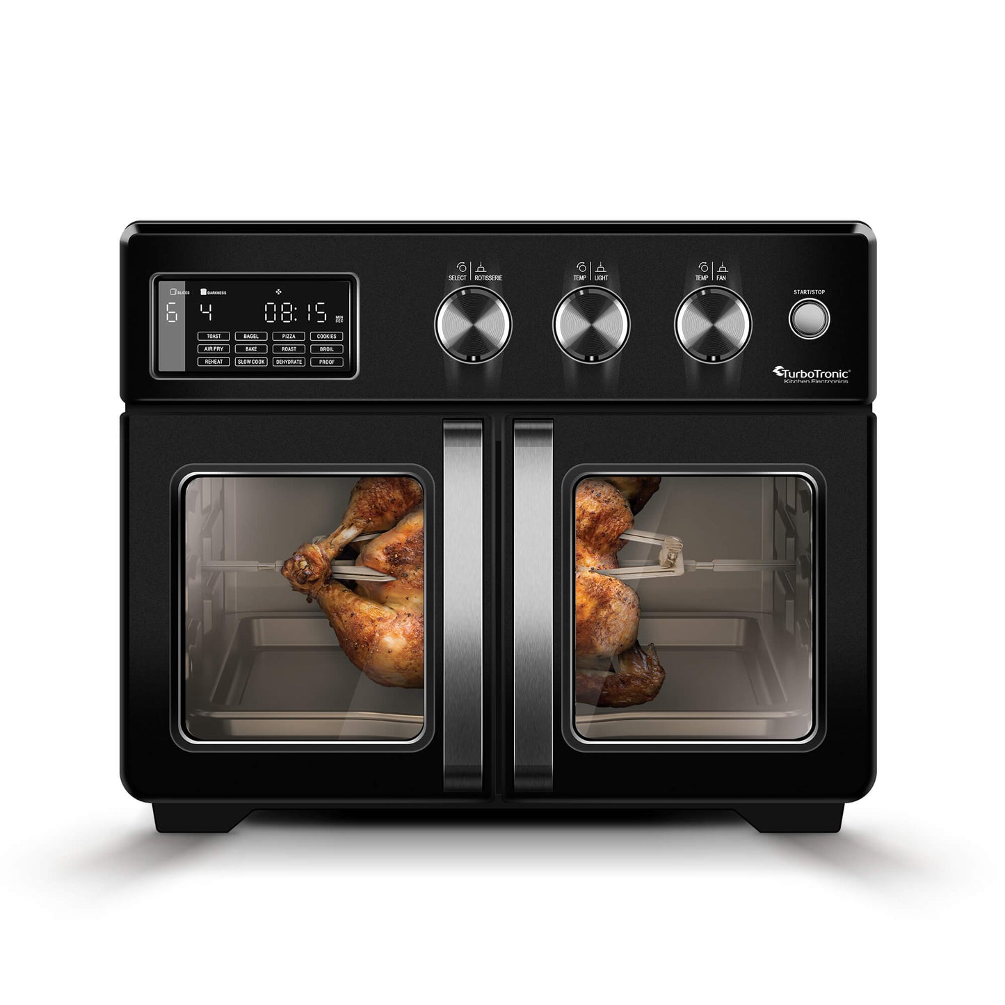 TurboTronic AFD32 Airfryer XXL og ovn - Dobbeldør- 32 Liter - Sort