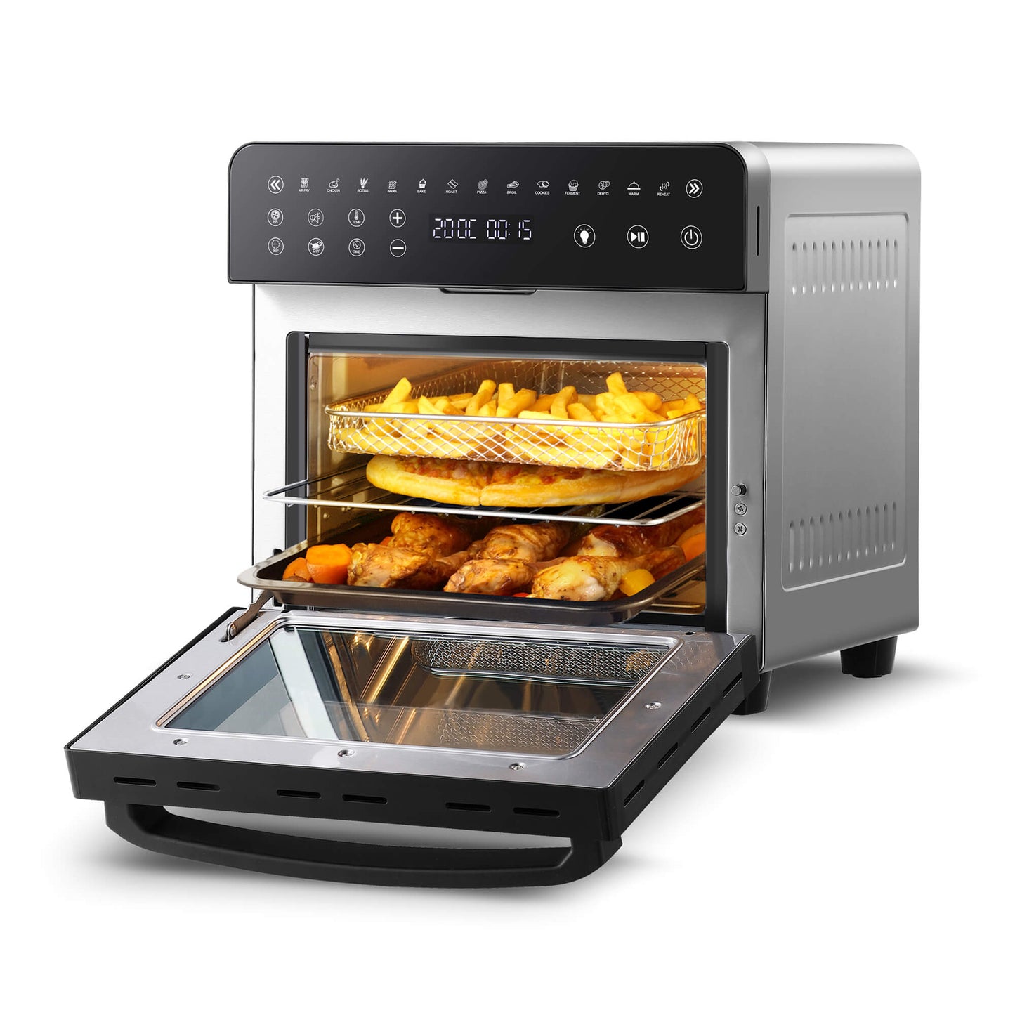 TurboTronic AFO14 Airfryer XXL og Ovn med rotisseri - 14 Liter - Sort
