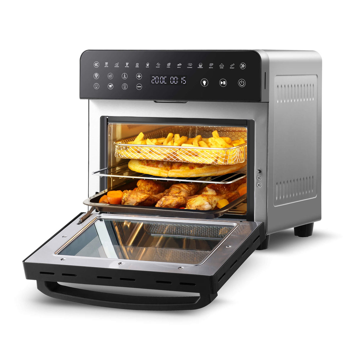TurboTronic AFO14 Airfryer XXL og Ovn med rotisseri - 14 Liter - Sort