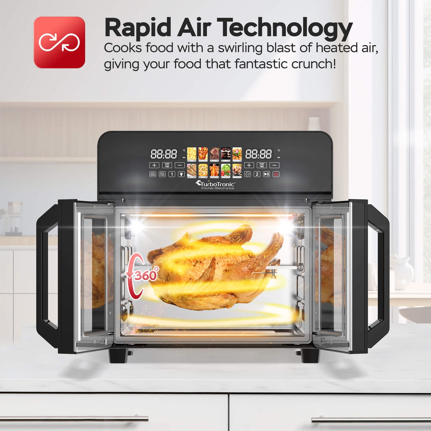 Airfryer ovn - Turbotronic - AFO240 - Sort