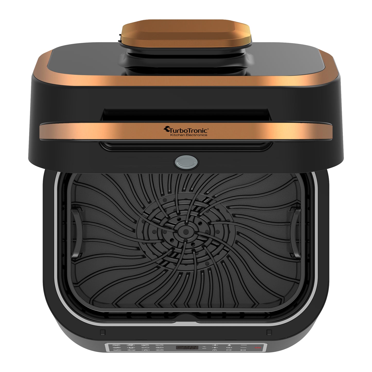 TurboTronic AG700 2-in-1 Airfryer og Grill med Smart Termometer - 6,5L - Sort/Kobber