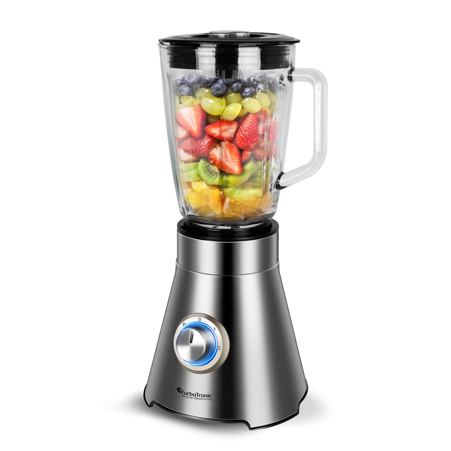 TurboTronic BG9 Blender+juicer - 1.5 liter - Rustfrit stål