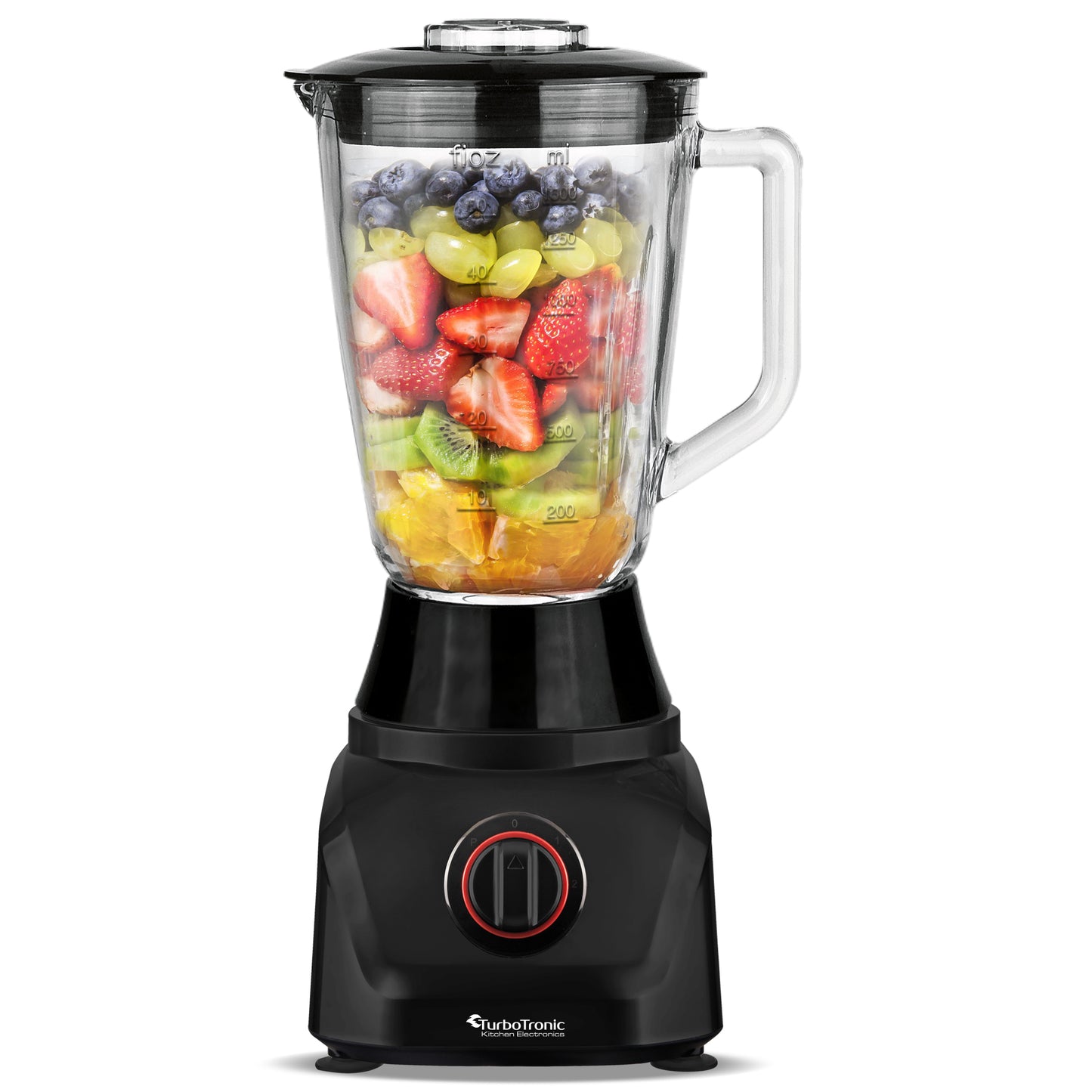 TurboTronic FP900 foodprocessor - 8-i-1 - 3 liter - sort
