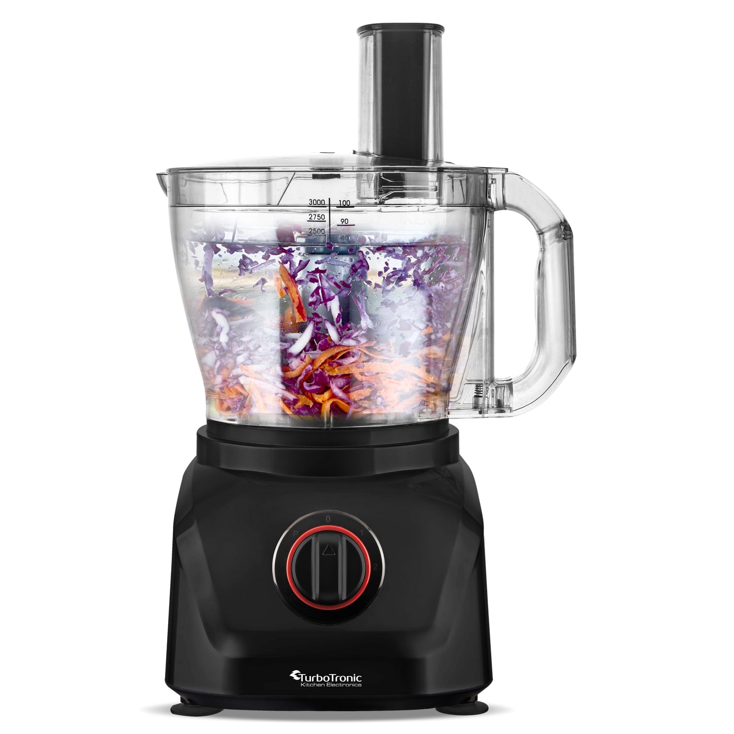 TurboTronic FP900 foodprocessor - 8-i-1 - 3 liter - sort