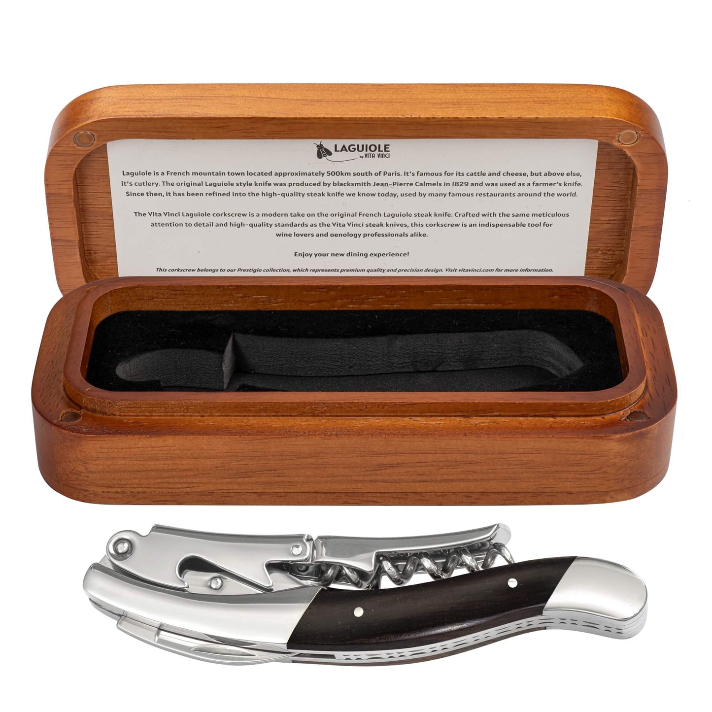 Proptrækker - Laguiole Vita Vinci - Ibenholt