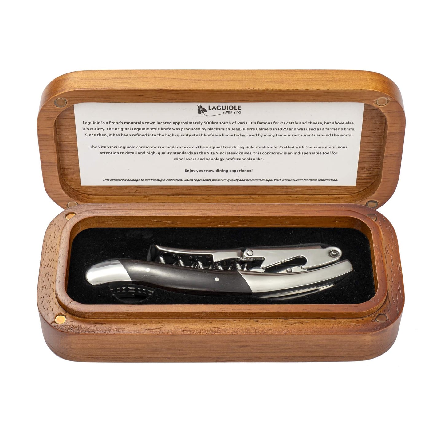 Proptrækker - Laguiole Vita Vinci - Ibenholt