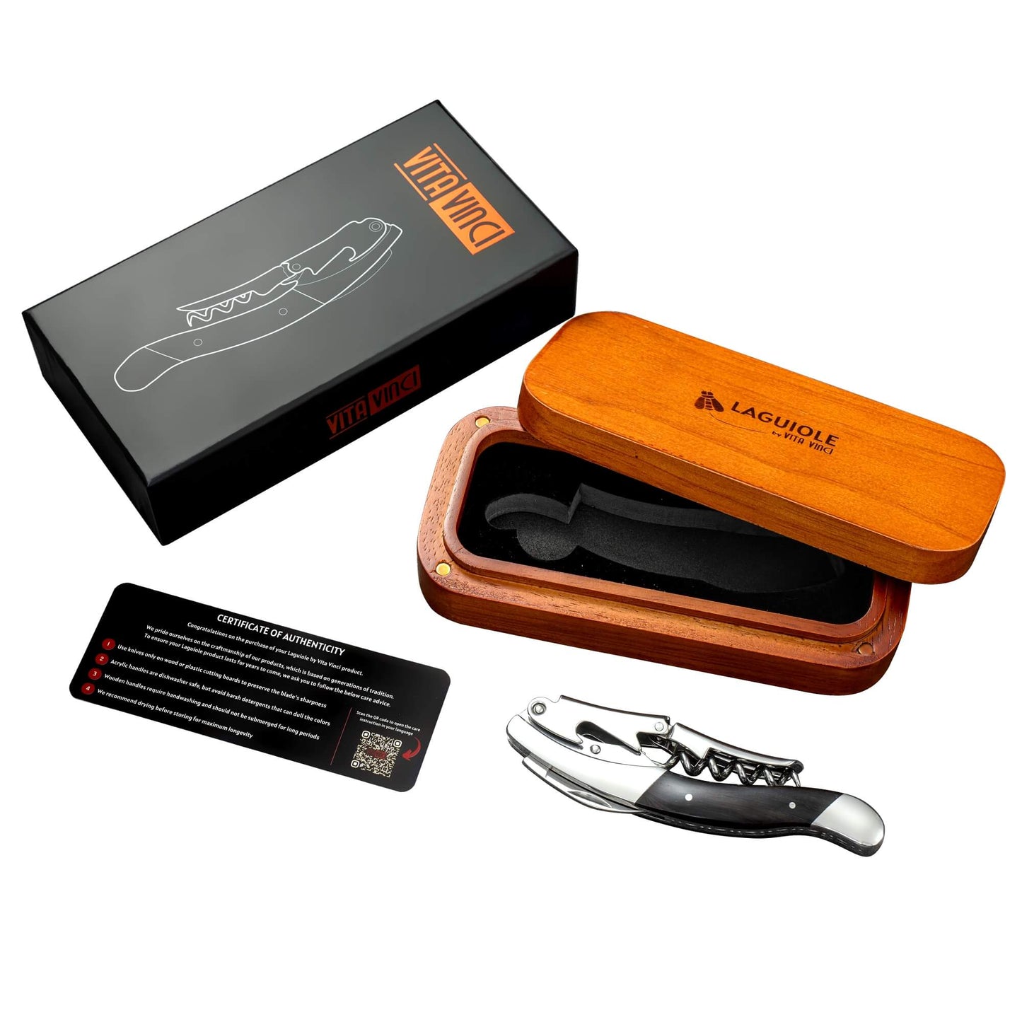 Proptrækker - Laguiole Vita Vinci - Ibenholt