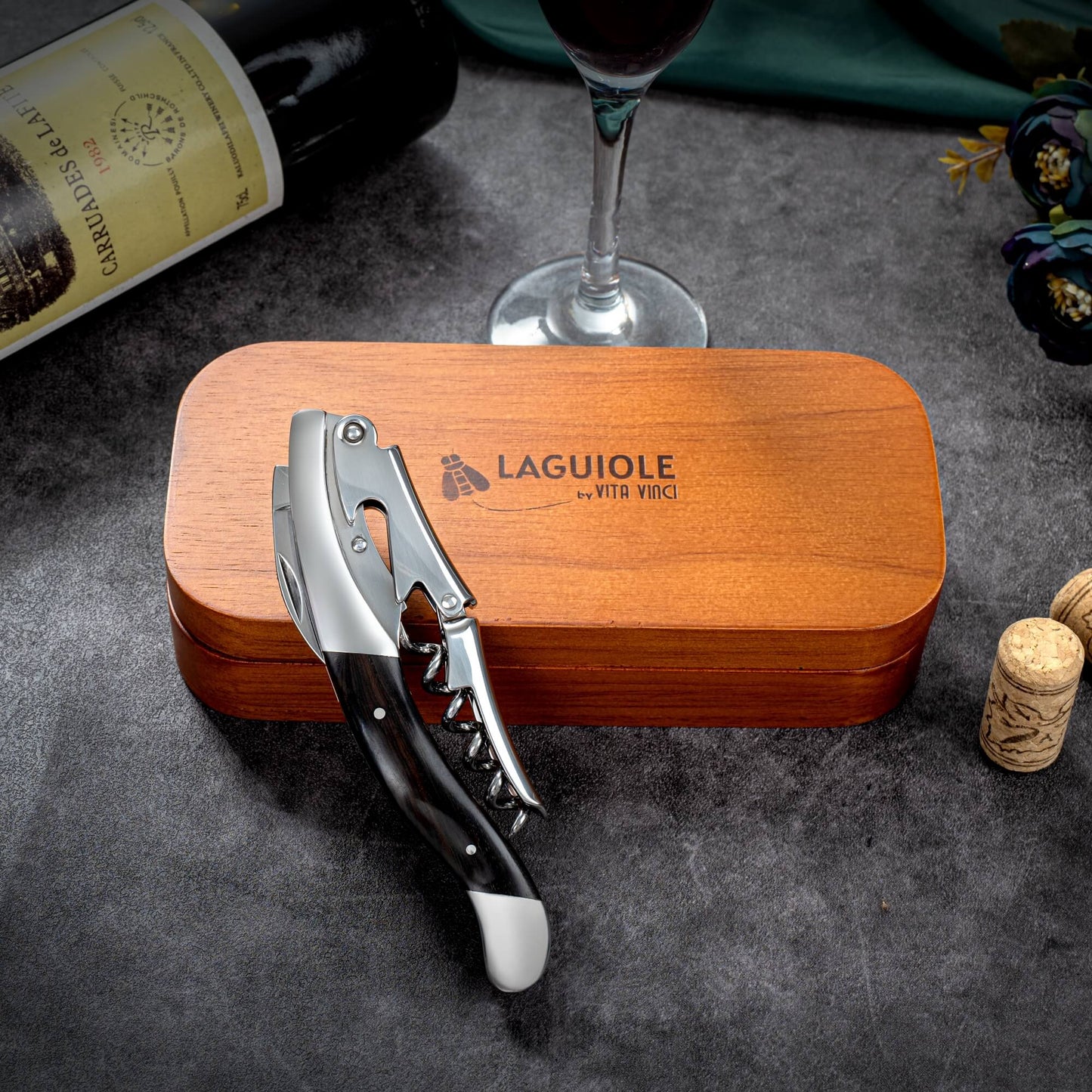 Proptrækker - Laguiole Vita Vinci - Ibenholt