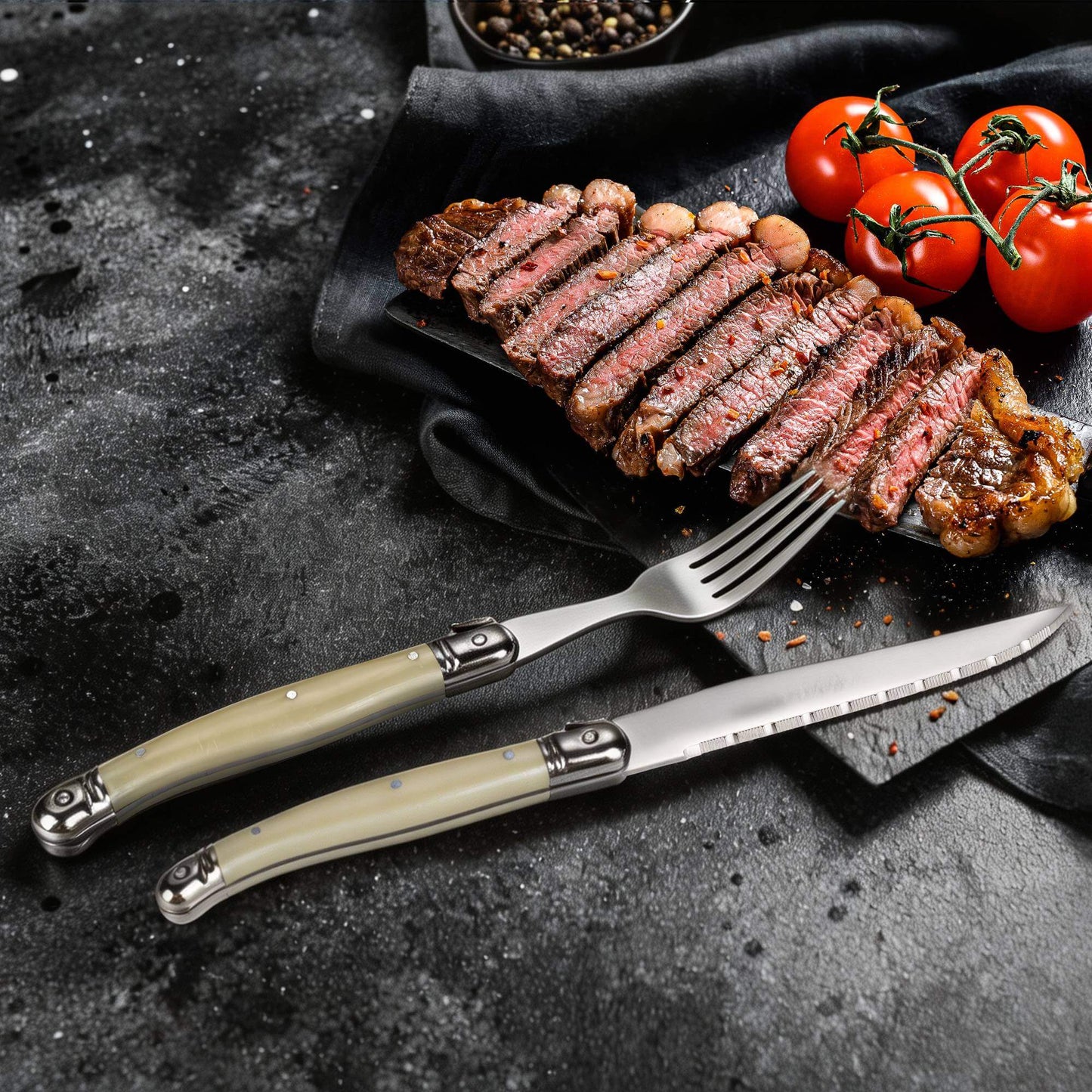 Steakgafler - Laguiole Vita Vinci - Avanza - Pærlemor