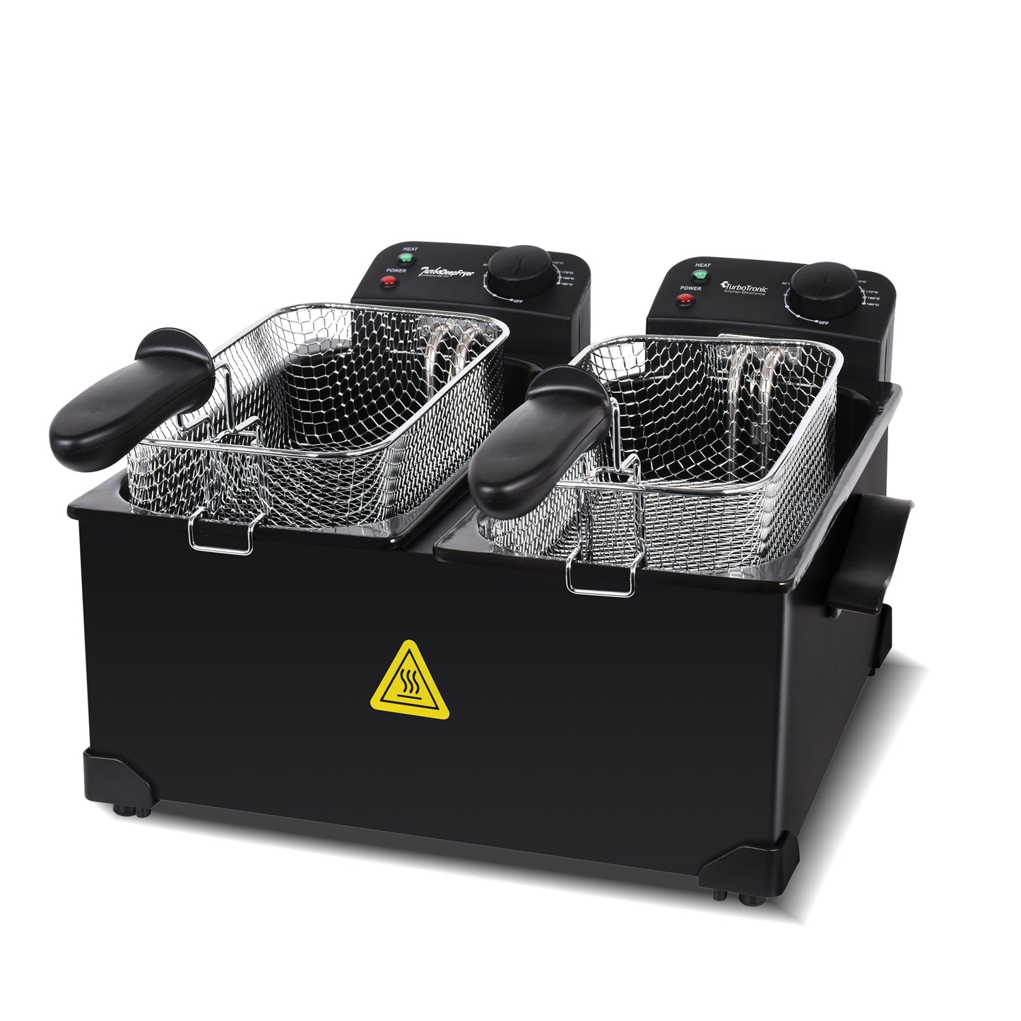 Turbotronic DF2 Duo Double Fritøse - 2 x 3 liter - Sort