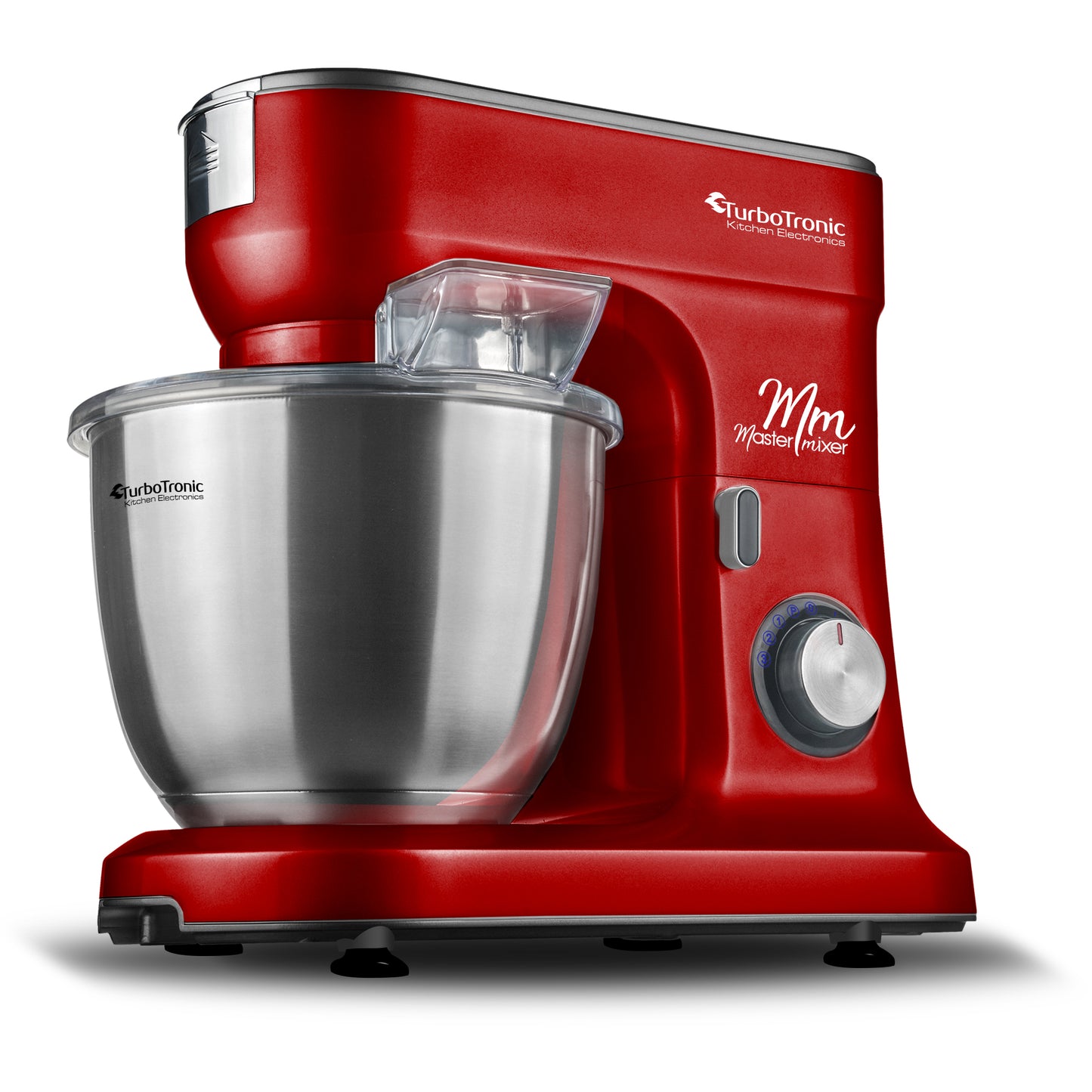 TurboTronic TT-015 Food Processor - Blender - 6,5 Liter - Rød