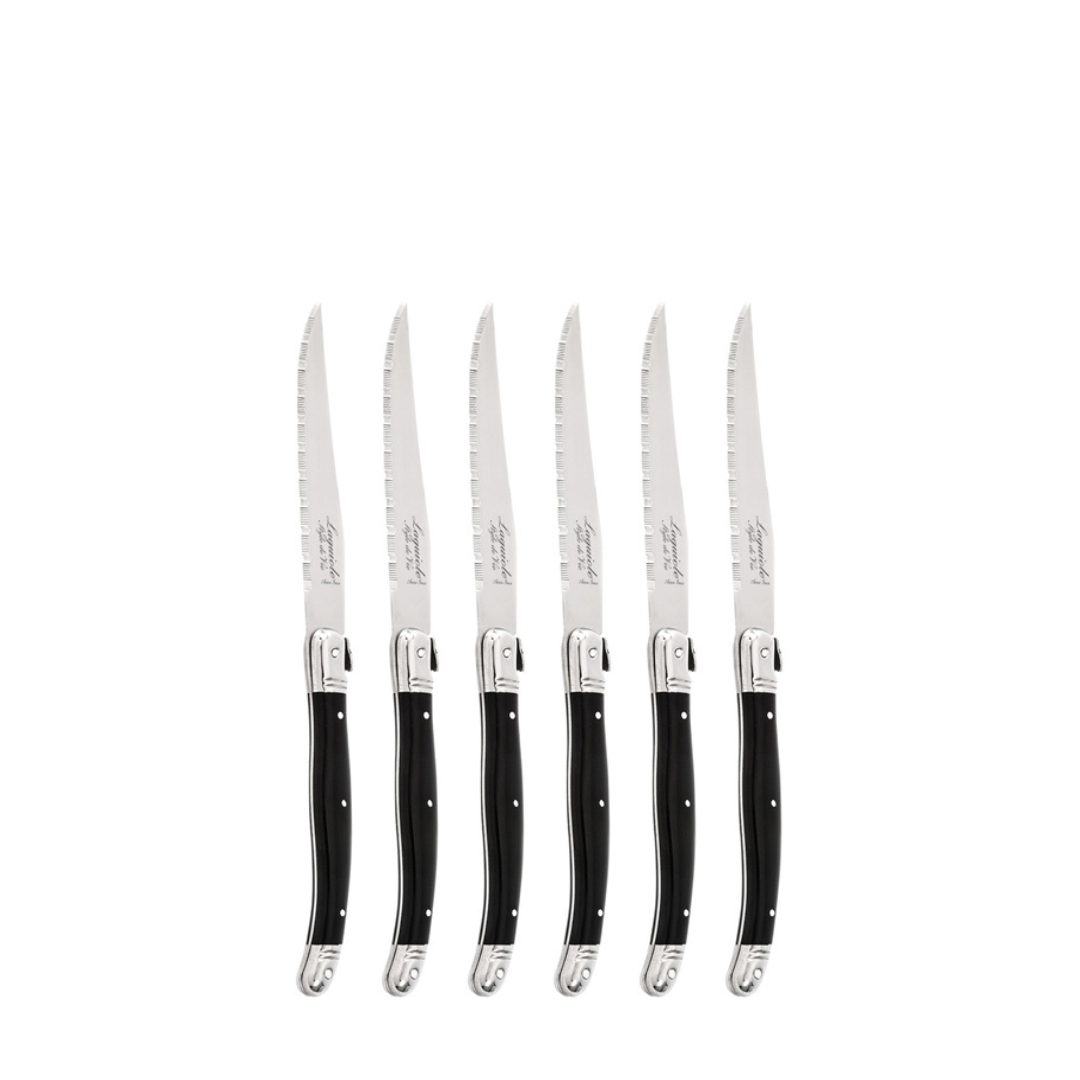 Steakknive - Premium - 6 stk - Sort
