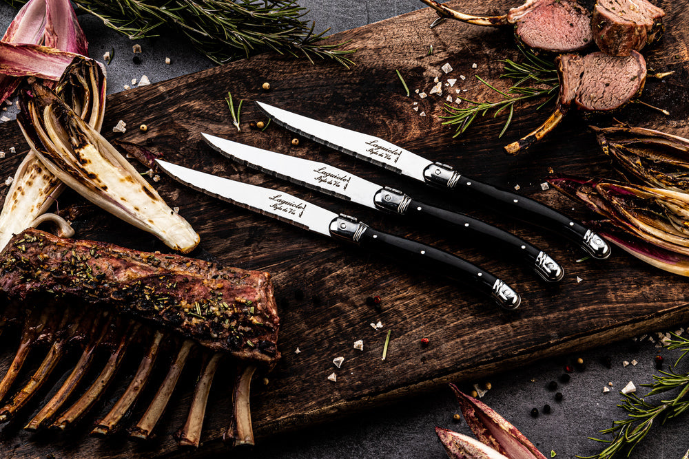 Steakknive - Premium - 6 stk - Sort