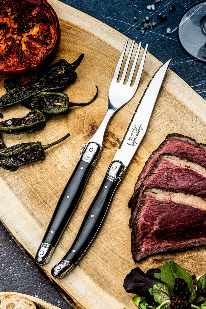 Steakknive - Premium - 6 stk - Sort