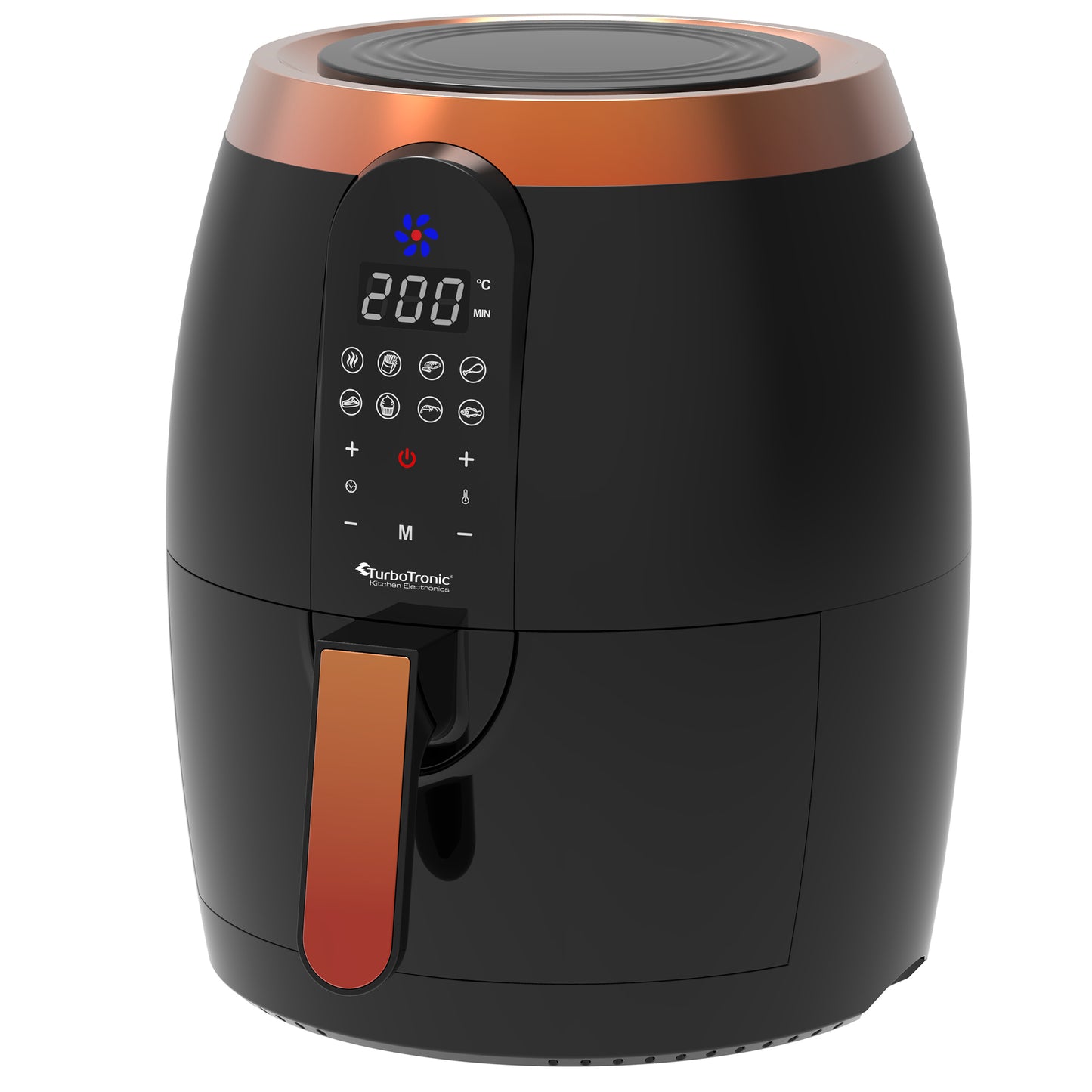 TurboTronic AF10D Digital Airfryer - Hot air fryer - 3.5L - Sort