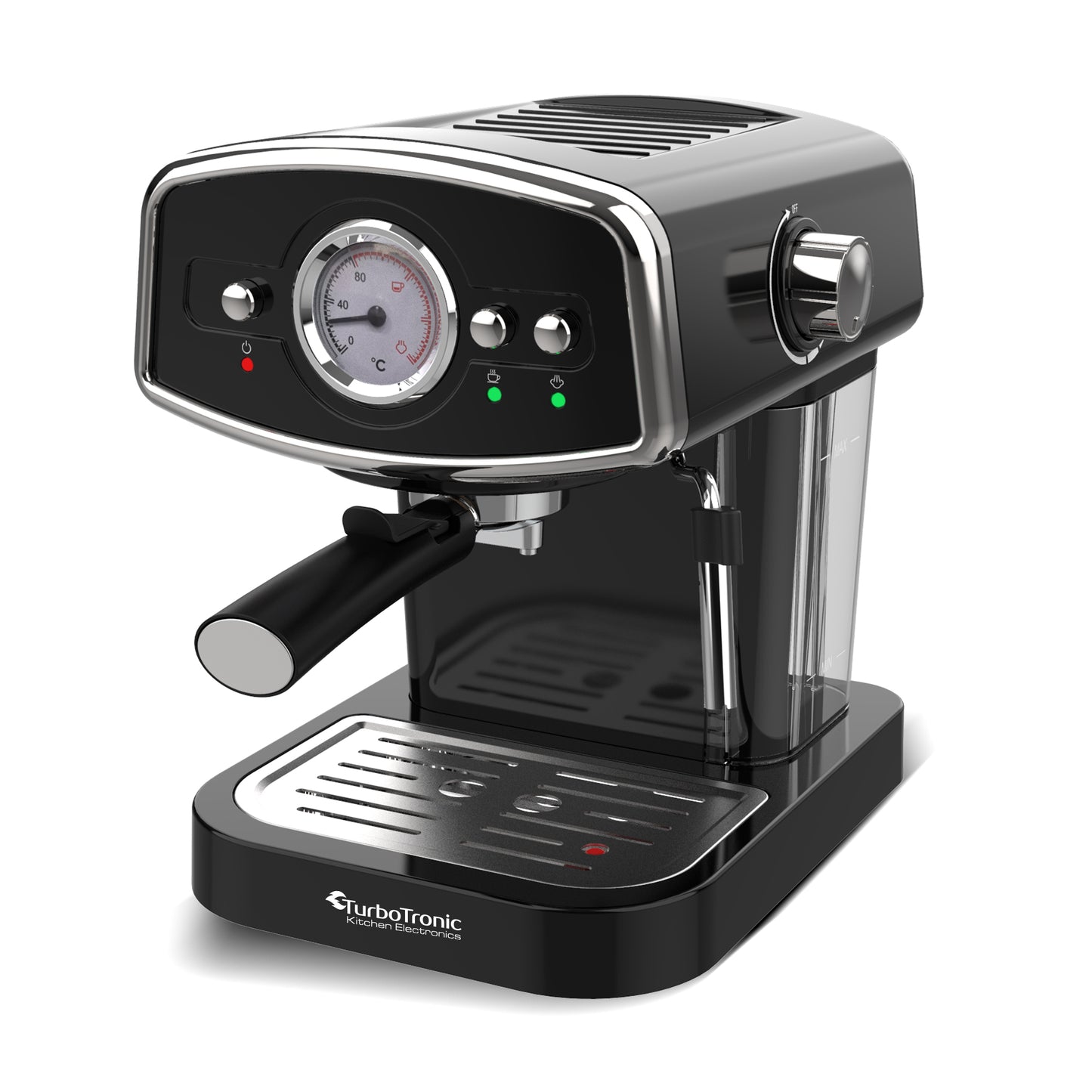 TurboTronic CM22 Stempelmaskine - Espressomaskine - Sort