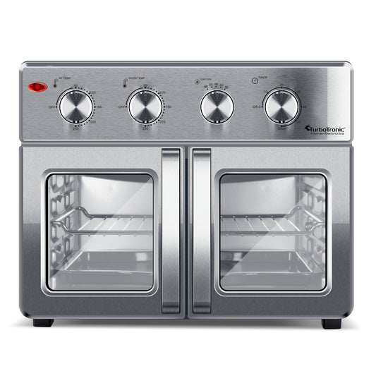 TurboTronic AF32MFD Airfryer XXL og ovn - Dobbeltdør- 32 Liter - Rustfrit stål