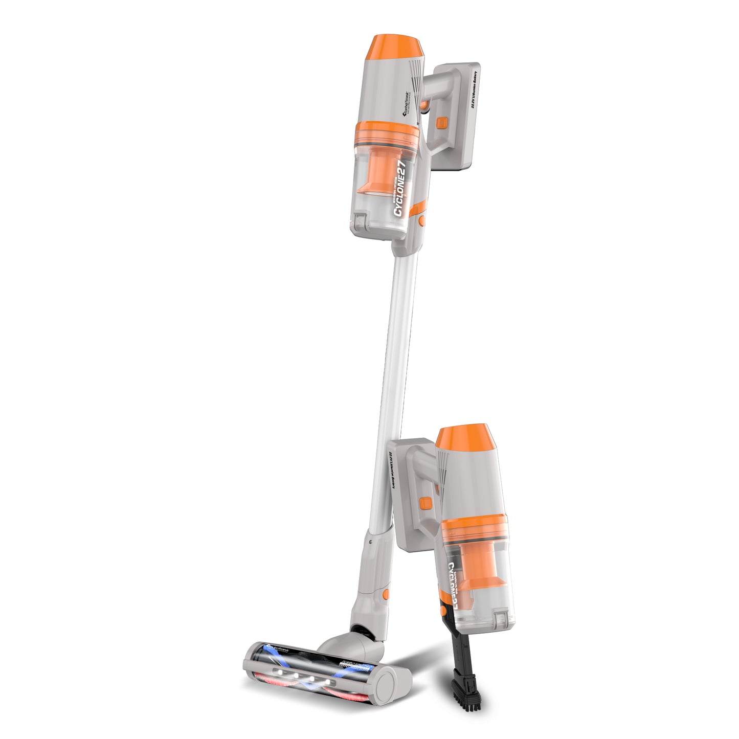 TurboTronic C27 poseløs trådløs støvsuger - Orange