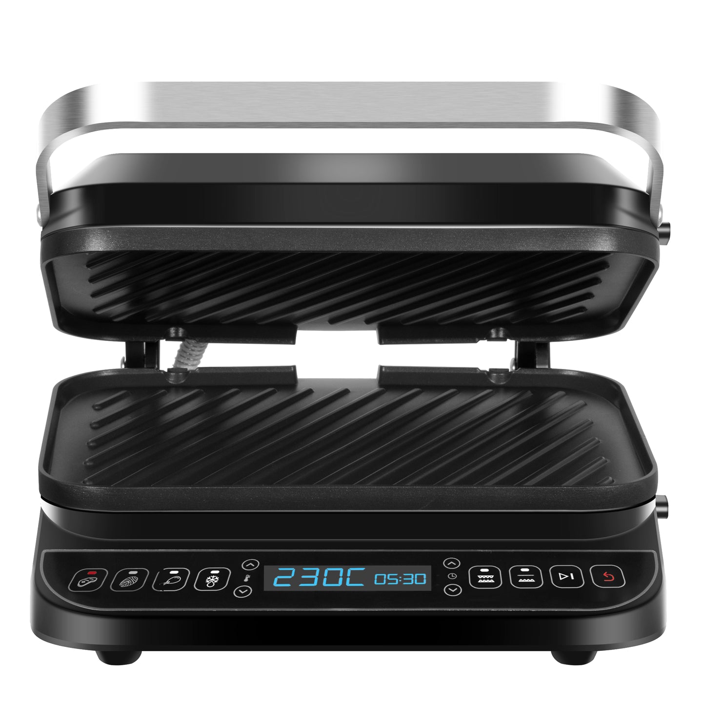 TurboTronic CG900 Kontaktgrill - Grillplade - Sort/RVS