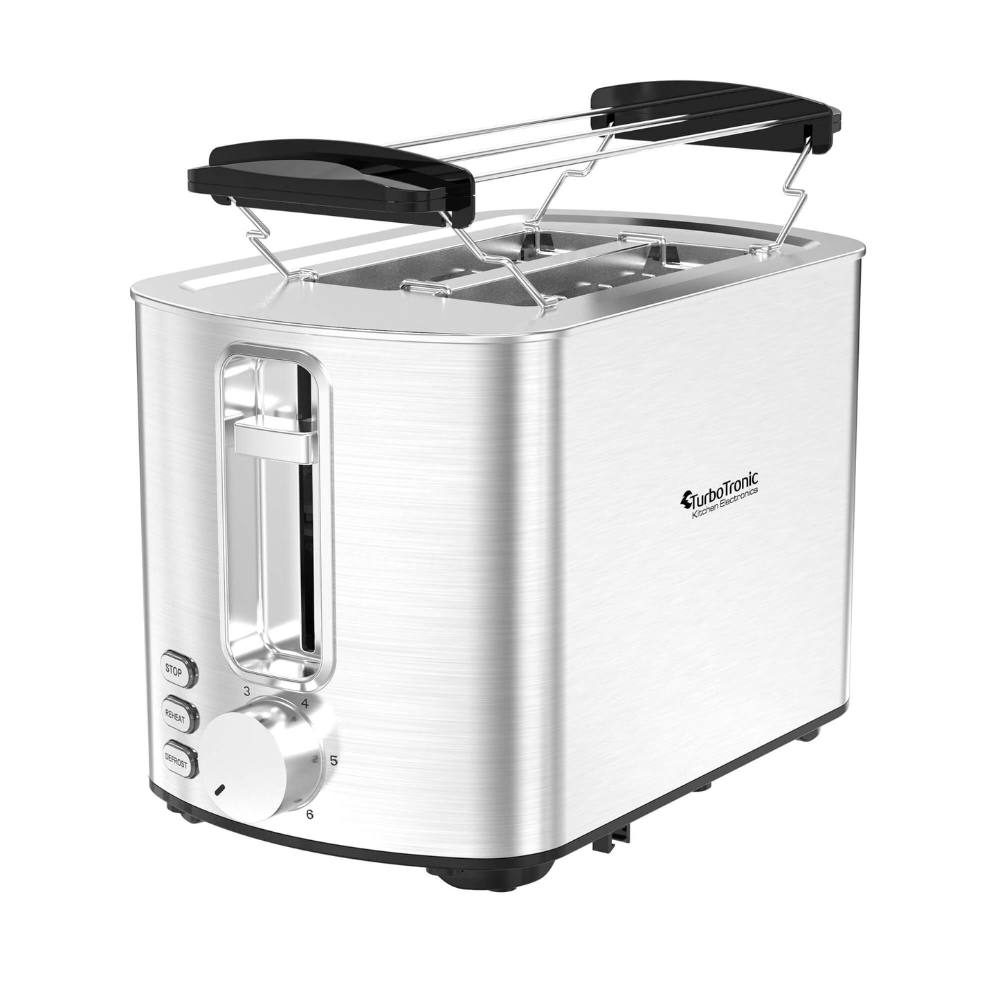 TurboTronic BF12 Toaster - Brødrister - 2 skiver - rustfrit stål