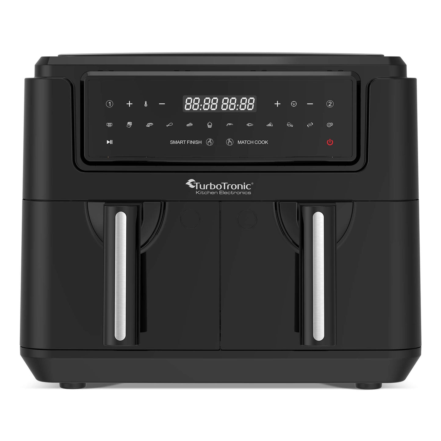 TurboTronic AF118 Dual Airfryer XL - digital - 7,6 liter - sort