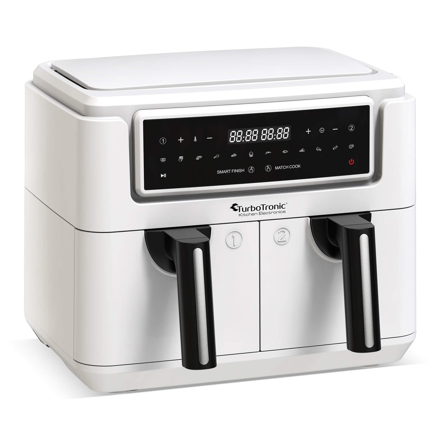 TurboTronic AF118 Dual Airfryer XL - 7,6 liter - hvid