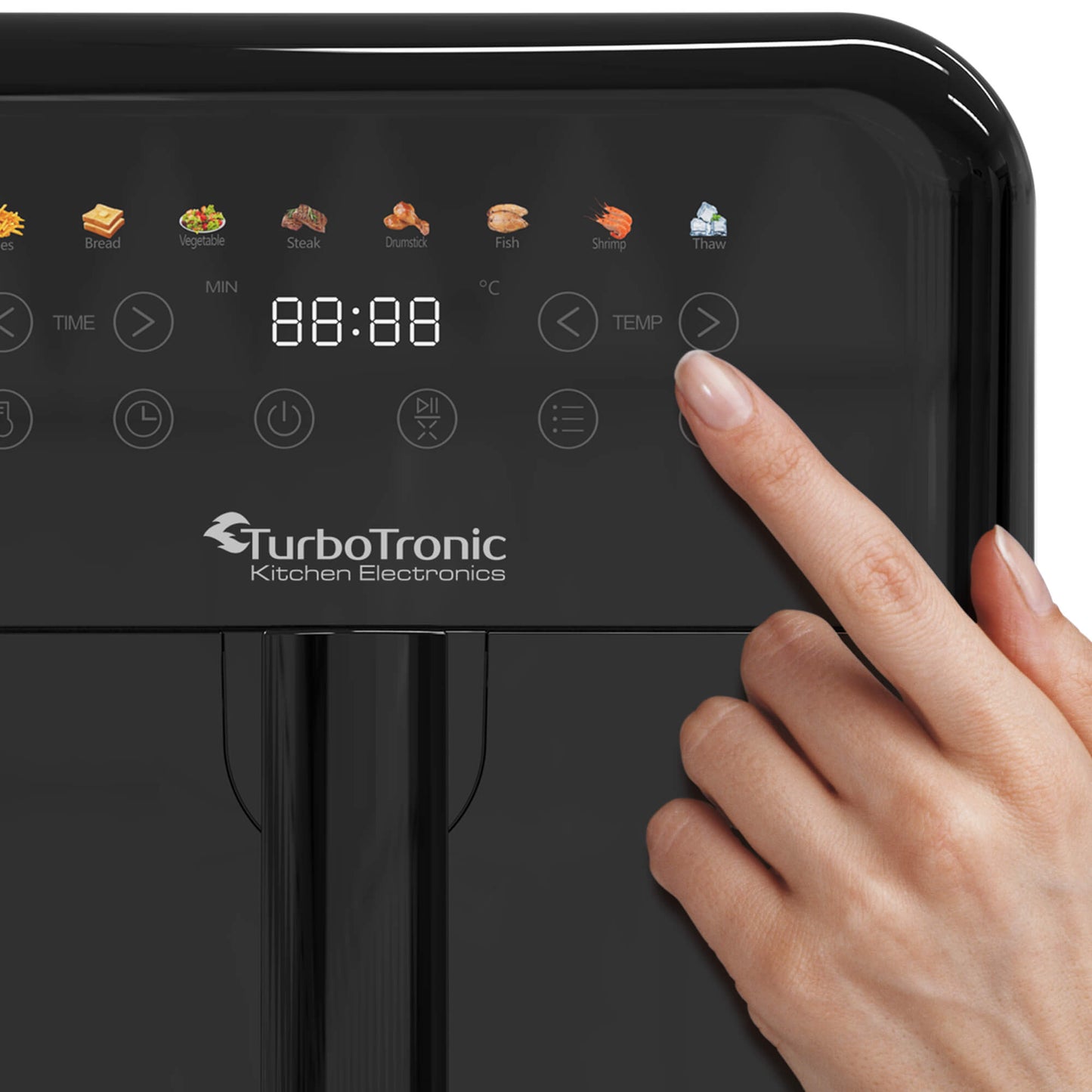 TurboTronic AF190 Digital Airfryer - Sort