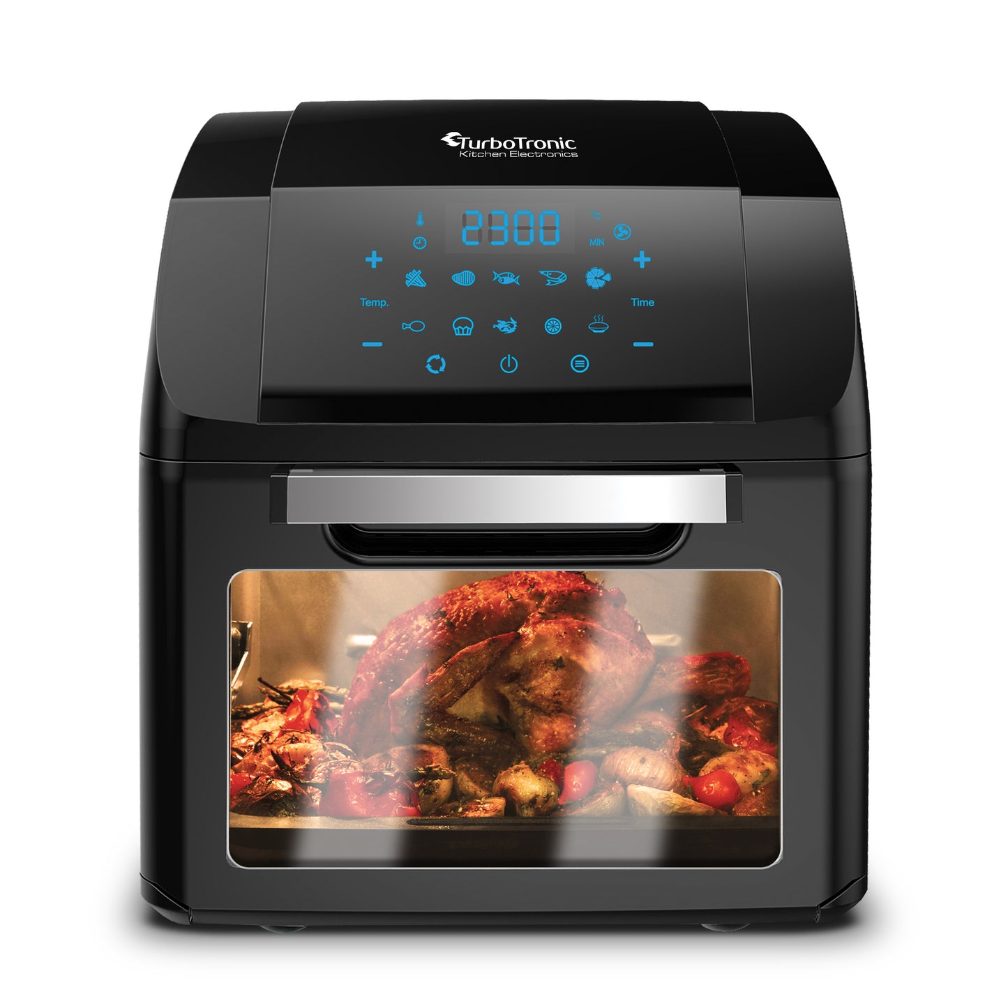 TurboTronic AF2 XL Airfryer - 9-in-1 Varmluftsovn - 12L - Sort