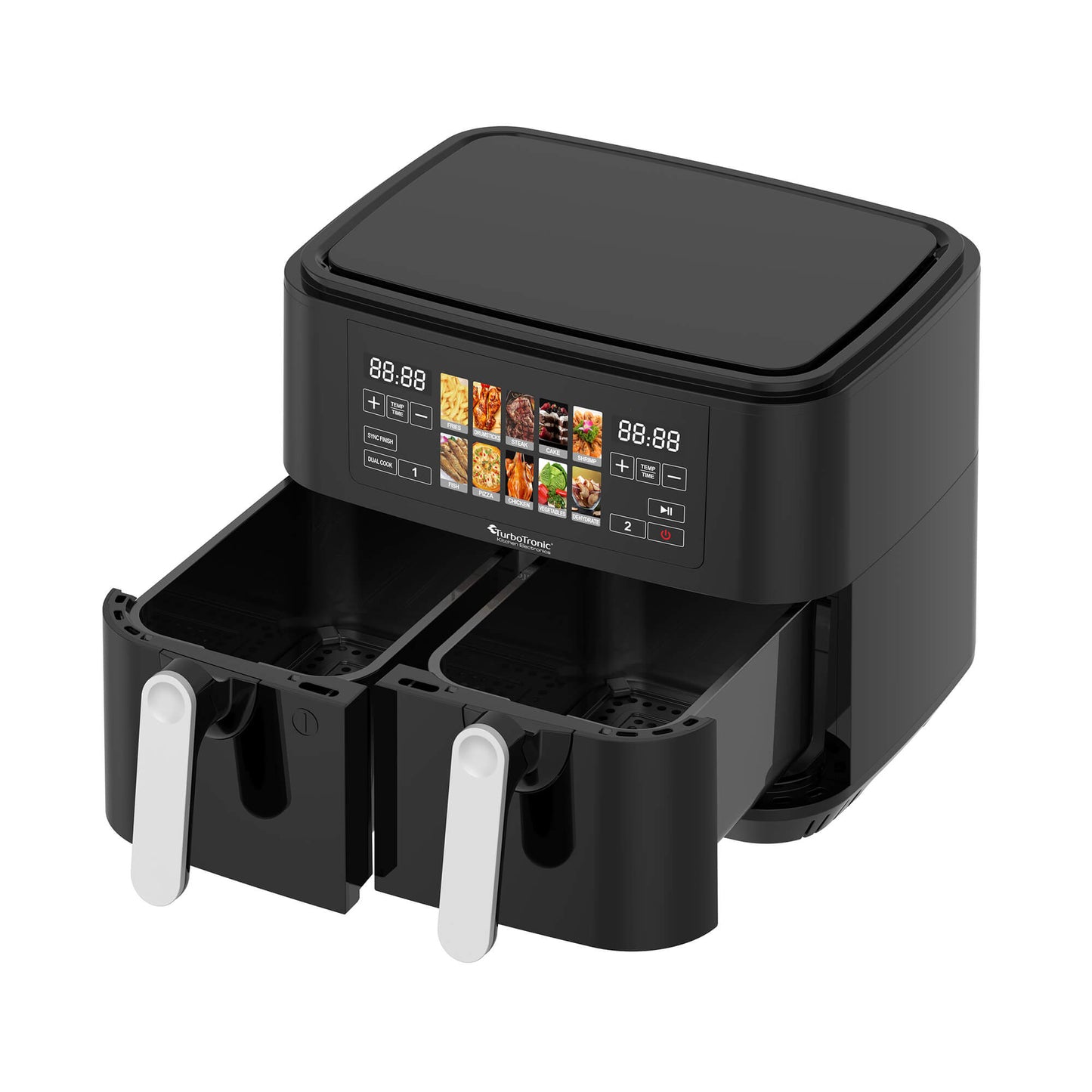 Airfryer - Turbotronic - DAF8 Dobbelt skuffe - Sort