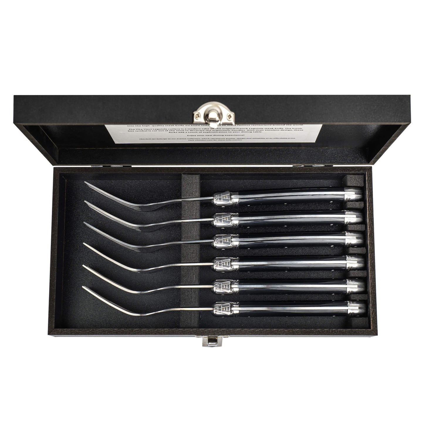 Steakgafler - Laguiole Vita Vinci - Avanza - Sort