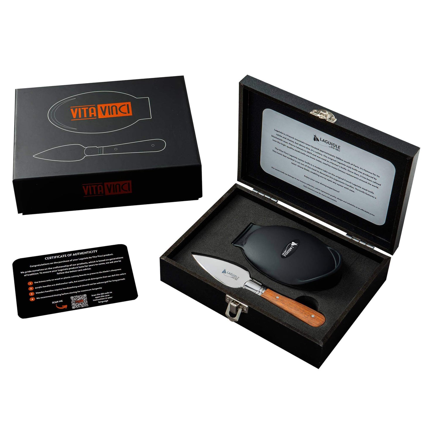 Østerssæt - Laguiole Vita Vinci - Rosentræ