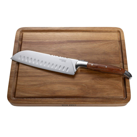 Santoku Kniv med skærebræt i Akacietræ - Laguiole Vita Vinci - Prestigio