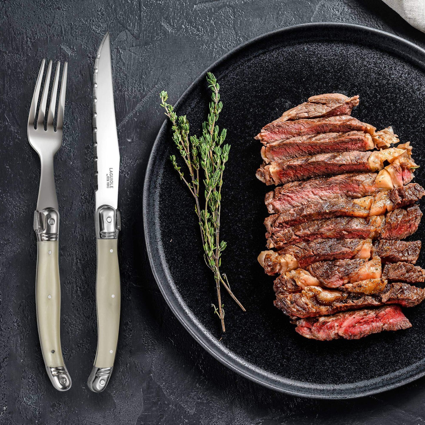 Steakgafler - Laguiole Vita Vinci - Avanza - Pærlemor
