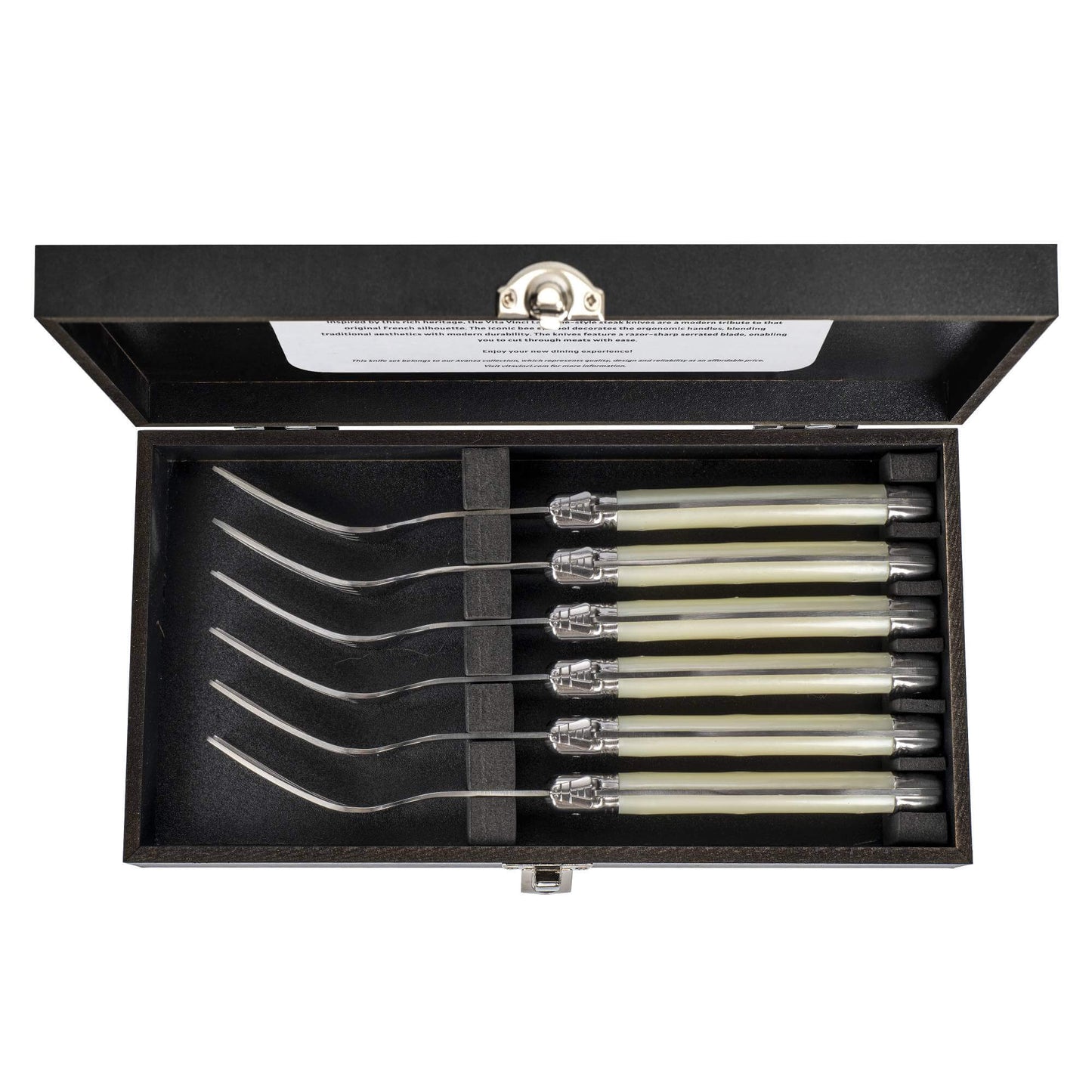 Steakgafler - Laguiole Vita Vinci - Avanza - Pærlemor