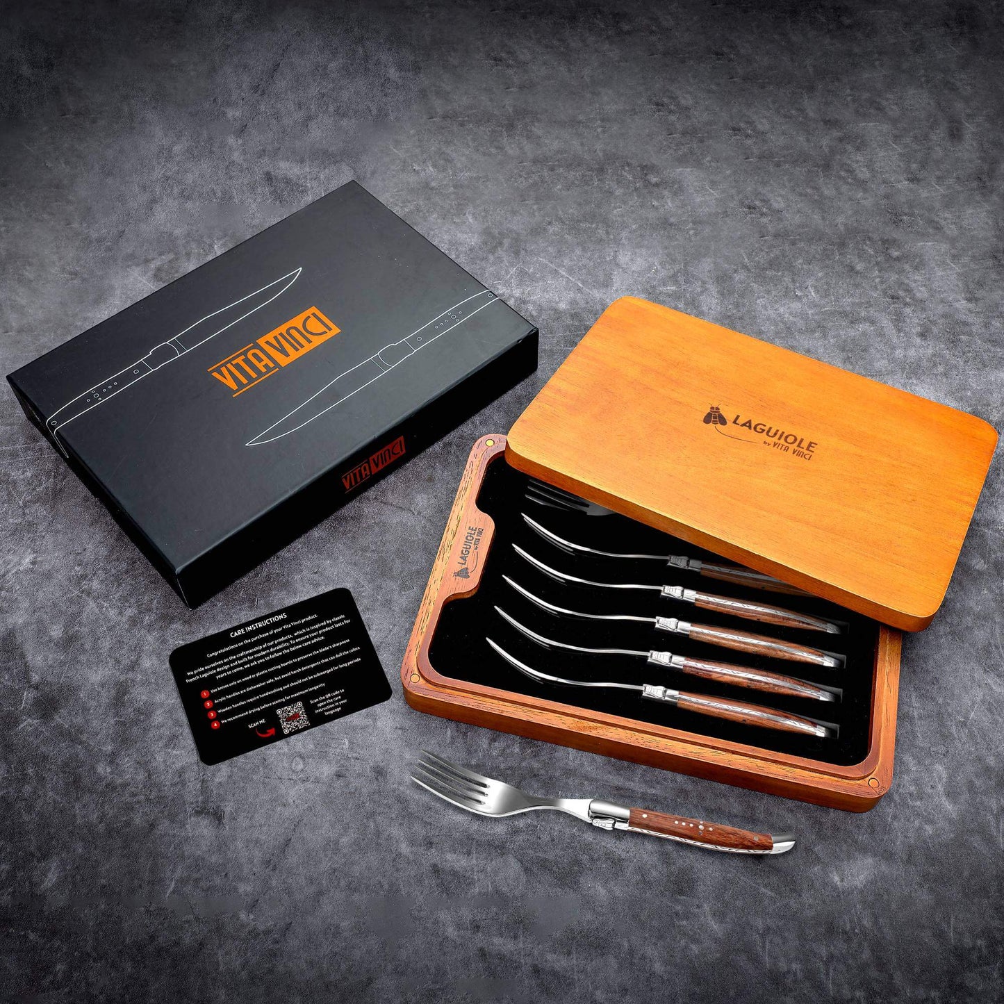 Gafler - Laguiole Vita Vinci - Prestigio - Rosentræ