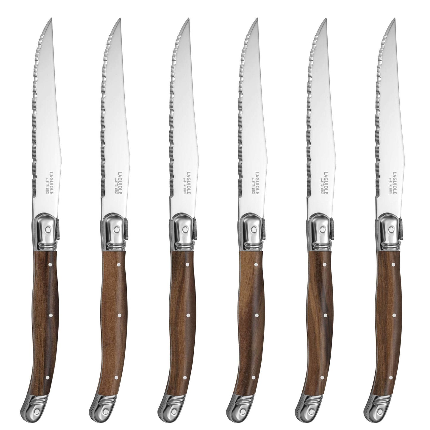 Steakknive - Laguiole Vita Vinci - Avanza - Mørkt træ