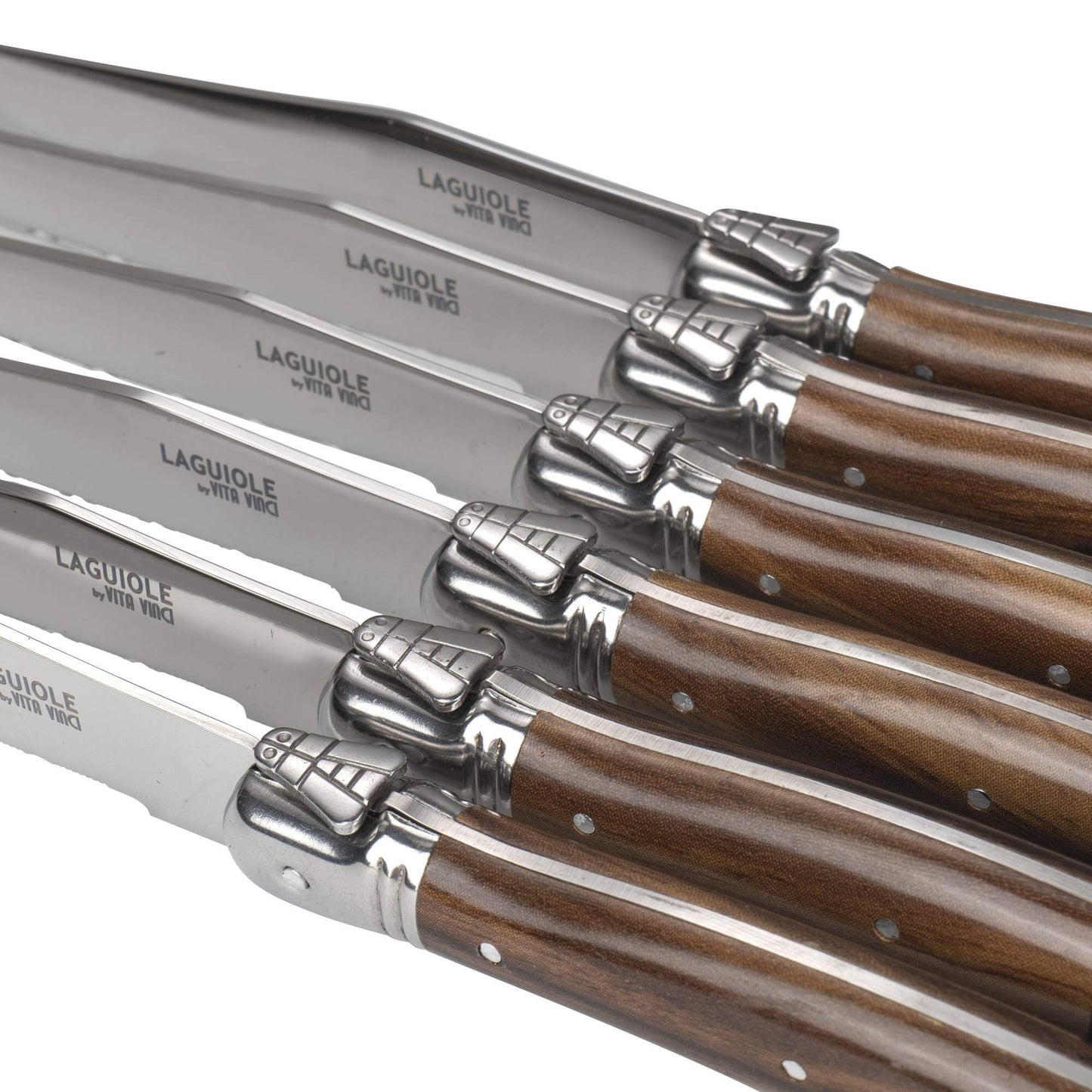 Steakknive - Laguiole Vita Vinci - Avanza - Mørkt træ