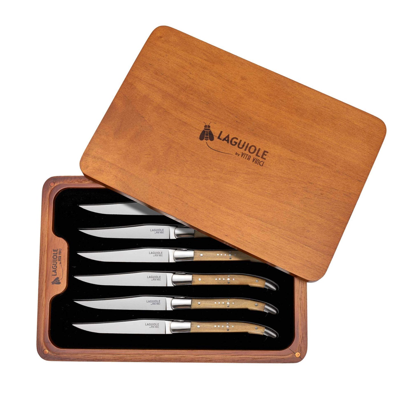 Steakknive - Laguiole Vita Vinci - Prestigio - Oliventræ