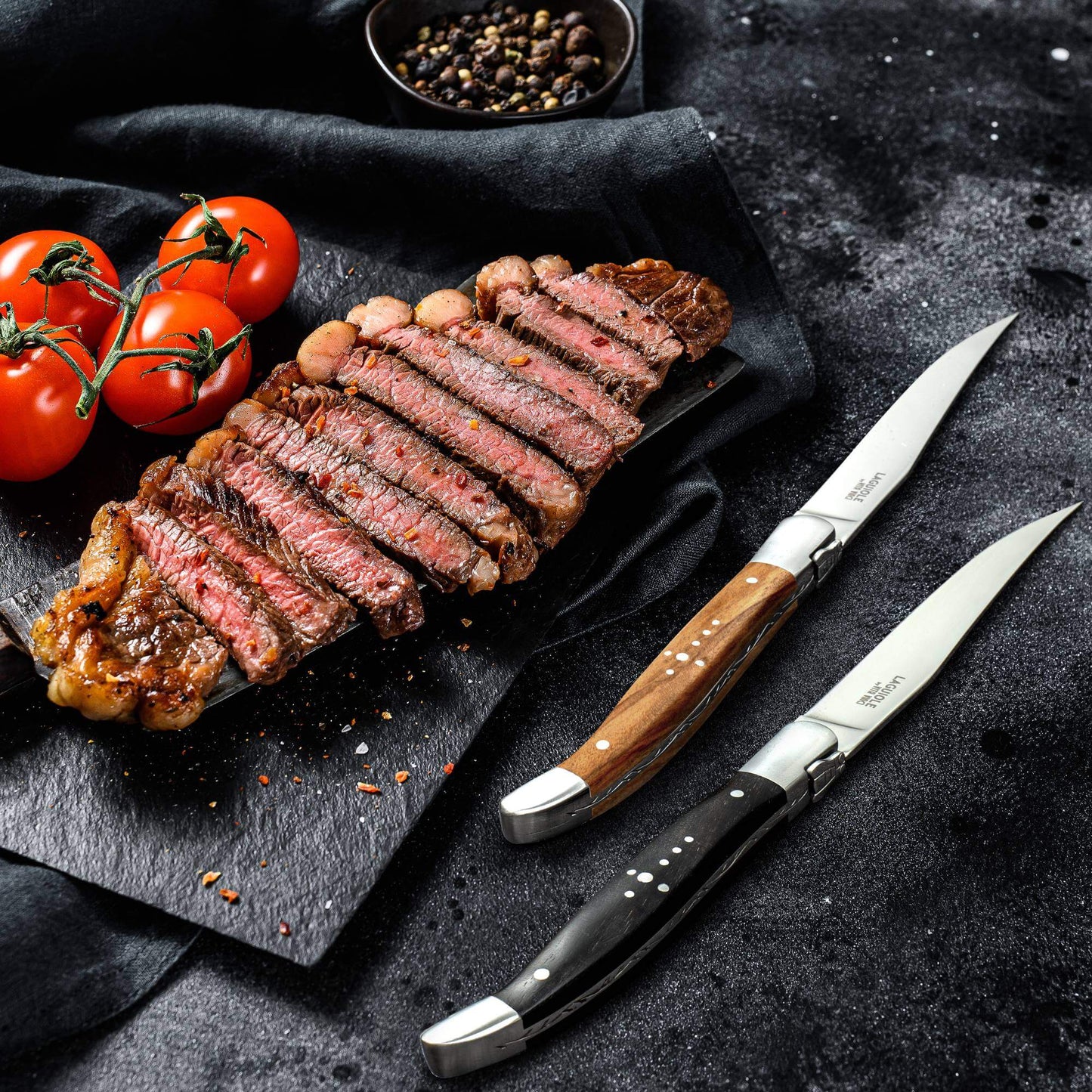 Steakknive - Laguiole Vita Vinci - Prestigio - Oliventræ