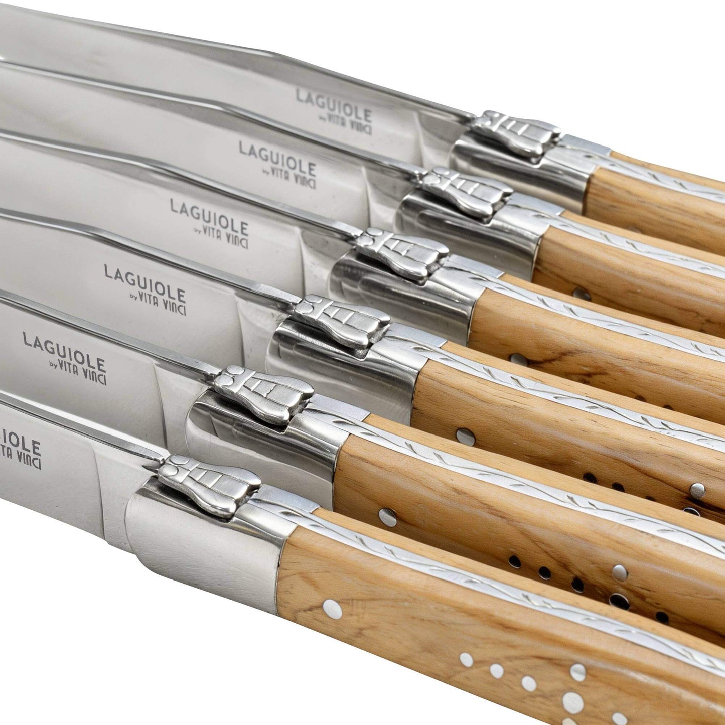 Steakknive - Laguiole Vita Vinci - Prestigio - Oliventræ
