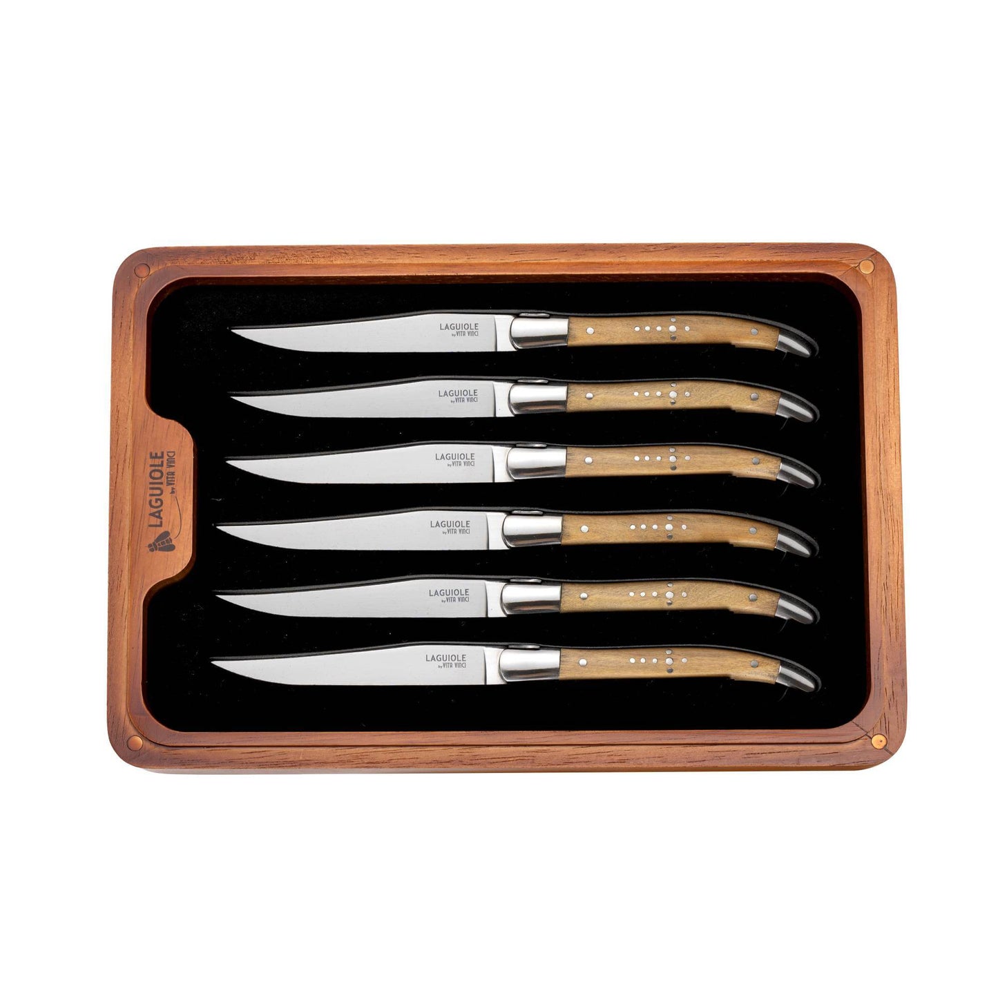 Steakknive - Laguiole Vita Vinci - Prestigio - Oliventræ